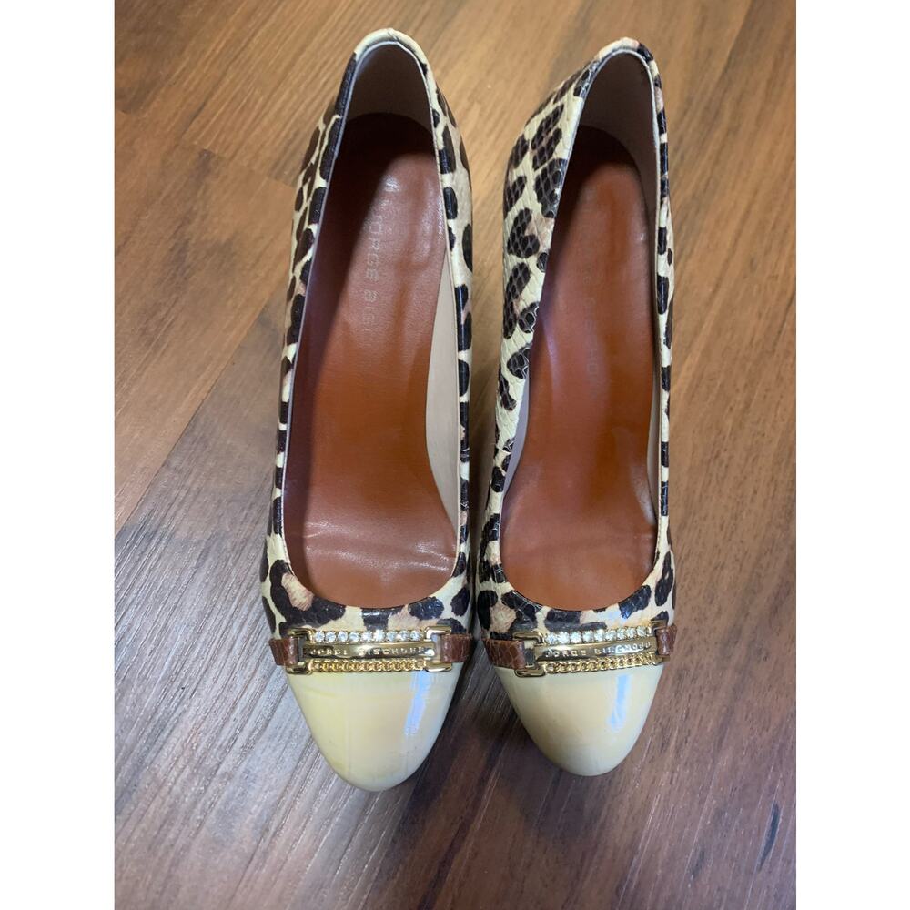 Jorge Bischoff - Leopard Heel Dress Shoe - Size 7 Pump